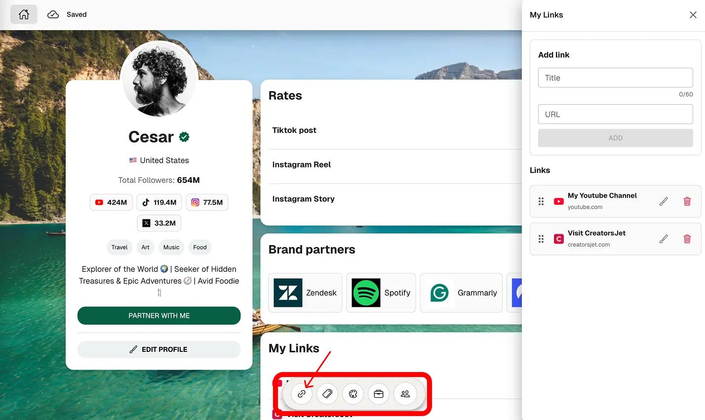 Add your links